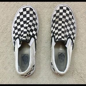Checkered slip on vans us women’s 7.5